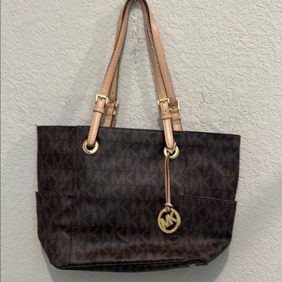 Michael Kors Dark Brown and Tan Tote - Picture 1 of 16